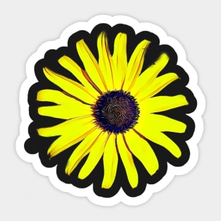 Black Eyed Susan Flowers Maryland Artistic Pattern Sticker